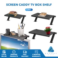 Screen Caddy TV Box Shelf - Plastic Organizer, Space-saving, Stylish