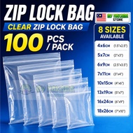 1.5x2.5" 2x3" 2.5x3.5" 3x4" Plastic Zipped Zipper Zip Bag Lock Transparent 100pcs Per Bag 4x6 5x7 6x