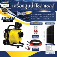 เครื่องสูบน้ำโซล่าเซลล์ (โข่งใหญ่) 750W / 72V. + เเผงโซล่าเซลล์ 450w (2 เเผง)