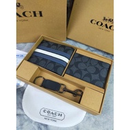 Coa'ch Men's Wallet SET+BRANDED CARD HOLDER