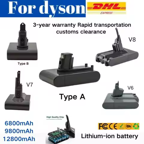 For Type A B V6 V7 V8VSV07 DC62 DC58 DC31acuum Cleaner rechargeable Battery for Dyson Series Absolut