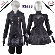 Anime Nier Automata Cosplay 9S Yorha 2B Cosplay Suit Male Women Outfit Wig Disguise Costume Plus Siz
