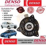 (168000-9430) RADIATOR FAN MOTOR PROTON GEN2, SATRIA NEO, SAGA BLM, PERSONA 07' CM (DENSO)