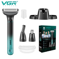 VGR 625 3in-1 Mens Personal Hair Trimming Set Rechargeable Professional Foil Shaver Portable Nose Ha