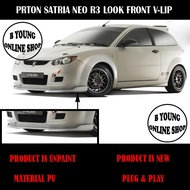 PRTON SATRIA NEO R3 LOOK FRONT V-LIP (R3) POLYURETHANE (PU) SKIRT LIP BODYKIT