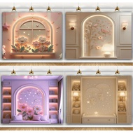 New Live Streaming Background Cloth HD Simple Modern Indoor Bedroom Living Room Kitchen Design 3D Li