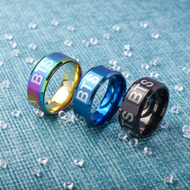 Cincin Tulisan BTS - Engraved Letter Bangtan Sonyeondan Ring Import / Letter Ring BTS Army Jin Jimin