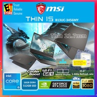 MSI THIN 15 (i5-13420H /16GB/512GB /RTX3050 4GB/15.6" FHD 144HZ/OFF HOME 2024/W11/2Y/BAG) Gaming Lap