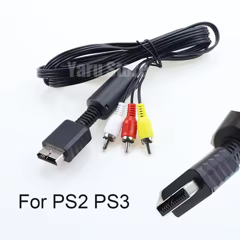 1 piece of stock PS2AV cable, PS2AV cable, PS2 video cable, audio cable, PS2RGB cable, PS2 three row