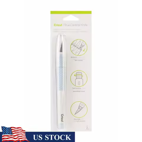 Precision Crafting Knife with Hands-Free Blade Change Anti-Roll Design Cushioned Grip Paper Plastic 