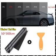 [Oct] 50cm*3m 15% VLT Black Pro Car Home Glass Window Tint Tinting Film Roll