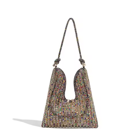 Diamond Handbag Rhinestone Bucket Bag For Women Bucket Clutch Purse Evening Banquet Bag Crystal Rhin