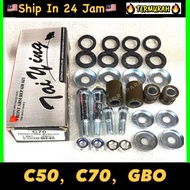 FORK BUSH C70 GBO Front Fork Bush batang front fork depan repair kit c50 fork screw skru set absorbe