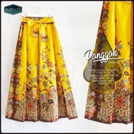 Modern Batik Skirt Yellow Long Batik Skirt/