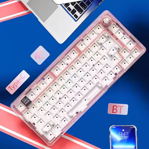 LEOBOG K81 ProWireless Mechanical Keyboard Bluetooth Tri-mode Hot-swap 75% Transparent Acrylic Custo