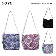 YOYO Shoulder Bag Large Capacity Canvas Underarm Bag Retro Bohemian Style Tote Bag S92176