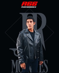 Black Leather motorcycle bikers Jacket james dean vintage style