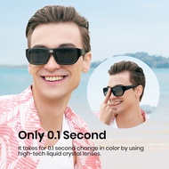 Cyxus  0.1 Second Smart Photochromic Sunglasses Polarized  Anti-Blue Light Glasses TR90 Frame Liquid