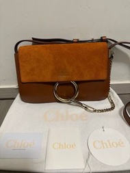 Chloe Faye Small Shoulder Bag (Brown)