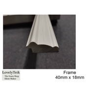 40mm Wainscoting Frame/DIY Frame/Wainscoting Profile/PVC Door Frame/PS Foam Wainscoting - Solid White