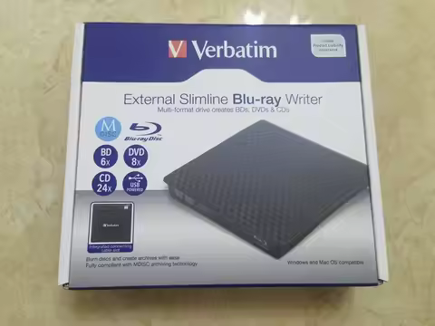 New Original External Portable Slimline Blu-ray Writer BD-R Burner BDR Optical Drive Support 25GB 50