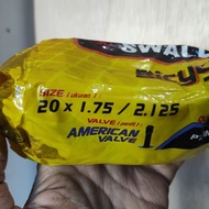 SWALLOW 20 INCH BICYCLE INNER TYRE SIZE 20x1.75 - 20x2.125 OR 20 x 1.75 CAN BE UP TO 20 x 2.125