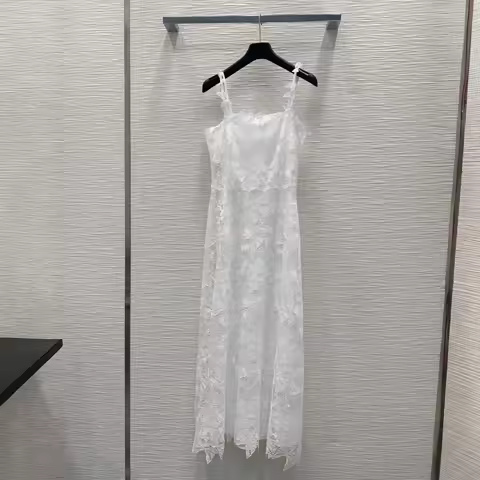 2026 High Quality French Coquette Style White Midi woman Dress TC2660113