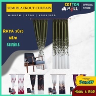 #LAHS C21-29/C160-179 KAIN TEBAL Modern Langsir Curtain Semi Blackout Langsir Pintu Door Curtain Rea