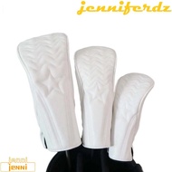 JENNIFERDZ Golf Wood Cover, PU Leather Mallet Putter Golf Headcover, Protective Cover Waterproof Hyb