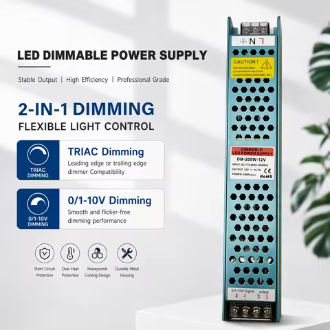 Thyristor Dimming Triac Dimming 0-10V Dimming 2 In 1 60W 100W 150W 200W 250W Constant Voltage Dimmab