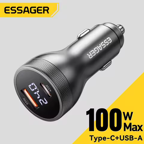 Essager 100W Car Charger USB C Quick Charge PD 45W for iPhone 15 pro 14 Xiaomi Poco Samsung Galaxy S