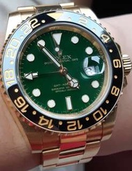 已交流 勞力士 116718LN GMT ROLEX 全金綠面