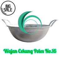 Concave frying pan no. 16, thick coor aluminum material, non-stick non stick pan