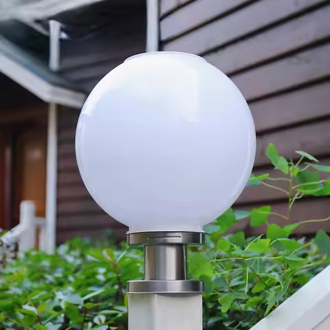 CHAOYIDIAN 5W Modern LED Solar Powered Pillar Light Gate Post Outdoor Garden Fence Solar Bollard Lam