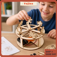 YUJINX Rotating Carousel Model,  Hands-On Assembly Wooden Carousel Model,  Physics Demonstration Hor