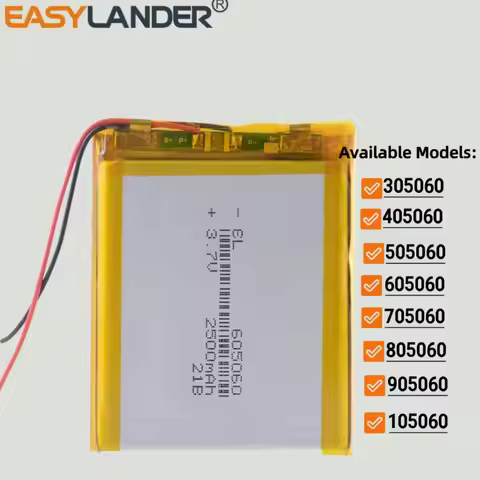 605060 3.7V 2500mAh Rechargeable li-Polymer Li-ion Battery 305060 405060 505060 705060 805060 905060