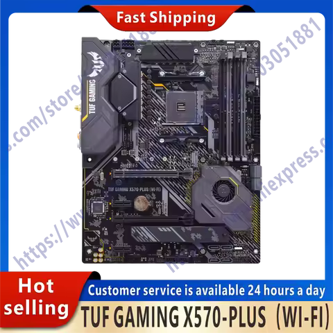 Used motherboard TUF GAMING X570-PLUS (WI-FI) AM4 DDR4 support kit Ryzen 5 5600g AMD X570 128GB M.2 