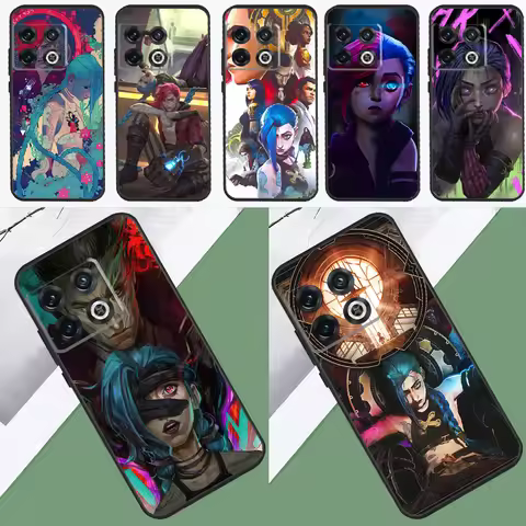 Anime Arcane Jinx Vi Case For OnePlus 10 9 Pro 8T 9RT 10R 10T OnePlus Nord 2T CE 2 Lite N10 N20 N100