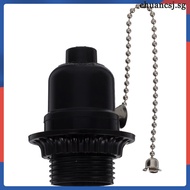🖼️ Black ABS Pull Chain Lamp Socket with Switch Durable E26 Bulb Holder for Table Lamps