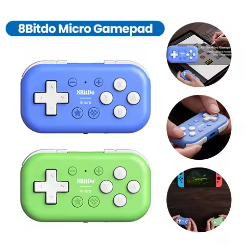 Bluetooth-compatible Mini Game Console 16 Buttons Pocket Controller Wireless Gamepad Designed for 2D