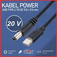 USB Type C to DC Power Cable 5.5x2.5mm CCTV Router Charger 97cm - PA12M