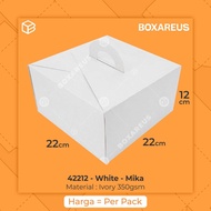 Box Box | Packaging | Packaging | Cake Box | Souvenir Box | Gift Box - 42212 White (10 Pc)