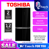 TOSHIBA Multi French 4 Door with Origin INVERTER Digital Touch Control Twin Cooling System Refrigera