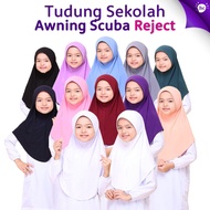 Tudung Sekolah Awning Scuba Reject/Tudung Sekolah Awning scuba Tudung Sarung Sekolah Rendah