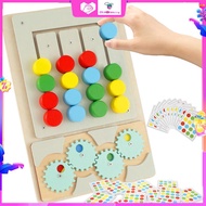 Color Matching Puzzle Toys for Kids Over 3 Years Old Color Matching Puzzle Toys Montessori Slide Color Matching Brain Teasers Game with 12 Double-Sided Cards Educational for Kids Over 3 Years Old