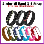 Dual Colour Strap Mi Band 3 /M3 / Mi Band4 /M4 Replacement Strap / Xiao Mi Watch Strap