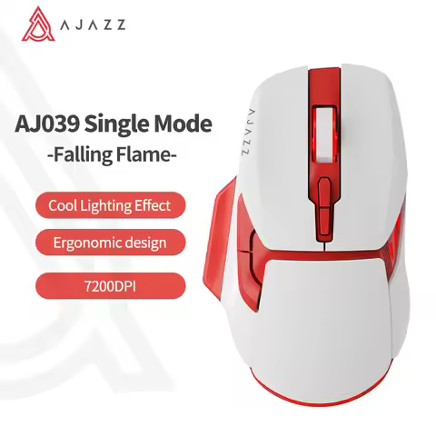 Ajazz Aj039 Rgb Mouse Tri-Mode Usb 2.4G Wired Wireless Bluetooth Mouse Gaming 7200Dpi Ergonomic Game