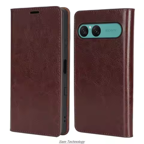 Deluxe Wallet Case for Sony Xperia 10 VII leather Case for Sony 10 VII Flip Cover Bags Retro Busines