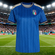 Italy Football Team Jersey Dry Fit T-Shirt For Men Breathable Casual Sports Shirt Outdoor Running T-