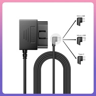 OBD Hardwire Kit for Dashcam Mini USB/Micro USB/Type C Port Support Parking Mode 24 hrs Hardwire Kit